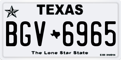 TX license plate BGV6965