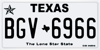 TX license plate BGV6966