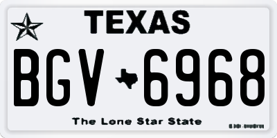 TX license plate BGV6968