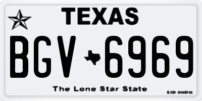 TX license plate BGV6969