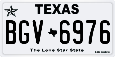 TX license plate BGV6976