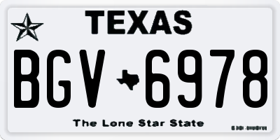TX license plate BGV6978