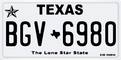 TX license plate BGV6980