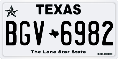 TX license plate BGV6982