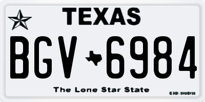 TX license plate BGV6984