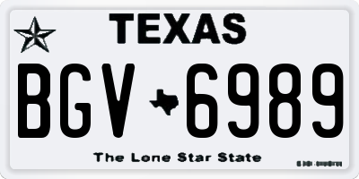 TX license plate BGV6989