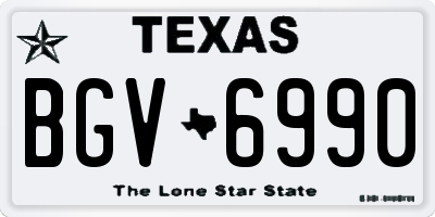 TX license plate BGV6990