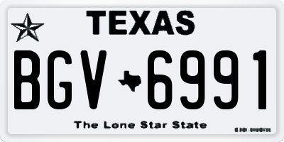 TX license plate BGV6991