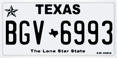 TX license plate BGV6993