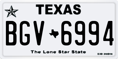 TX license plate BGV6994