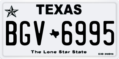 TX license plate BGV6995