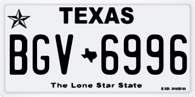 TX license plate BGV6996