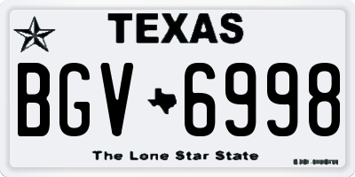 TX license plate BGV6998