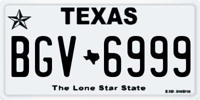 TX license plate BGV6999