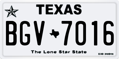 TX license plate BGV7016