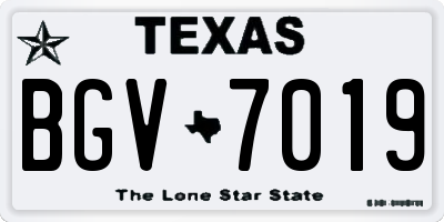 TX license plate BGV7019