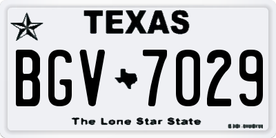 TX license plate BGV7029