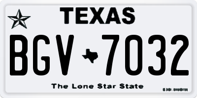TX license plate BGV7032