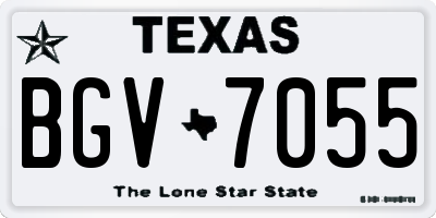 TX license plate BGV7055