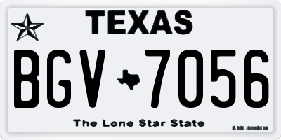 TX license plate BGV7056