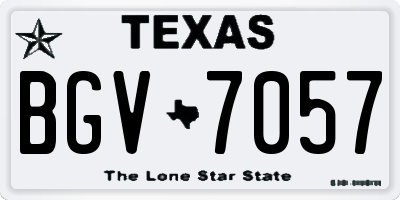 TX license plate BGV7057