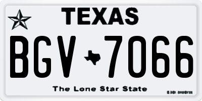 TX license plate BGV7066