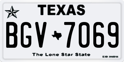 TX license plate BGV7069