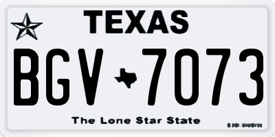 TX license plate BGV7073