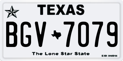 TX license plate BGV7079