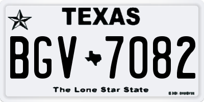 TX license plate BGV7082
