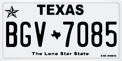 TX license plate BGV7085