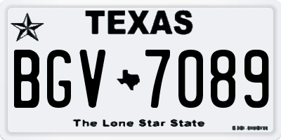 TX license plate BGV7089