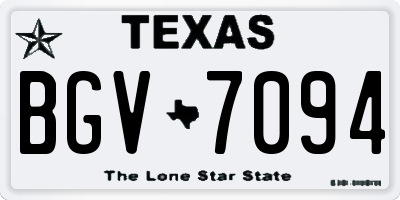 TX license plate BGV7094