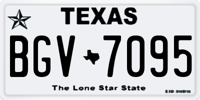 TX license plate BGV7095