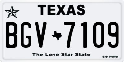 TX license plate BGV7109