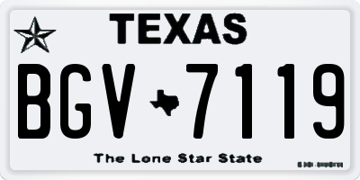 TX license plate BGV7119
