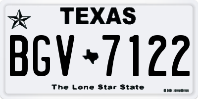 TX license plate BGV7122