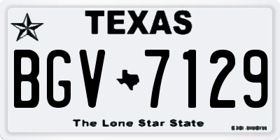 TX license plate BGV7129