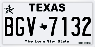 TX license plate BGV7132