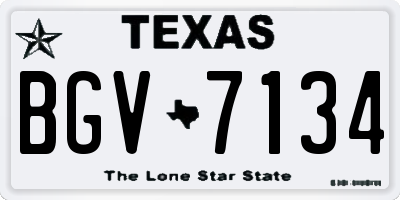 TX license plate BGV7134