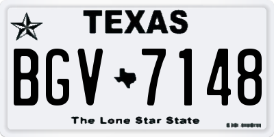 TX license plate BGV7148