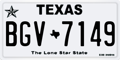 TX license plate BGV7149
