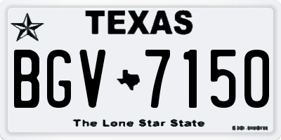 TX license plate BGV7150