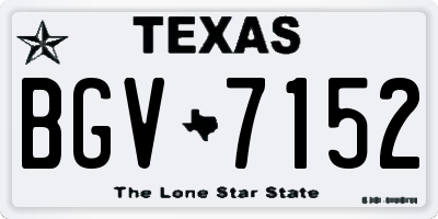 TX license plate BGV7152