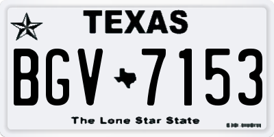 TX license plate BGV7153
