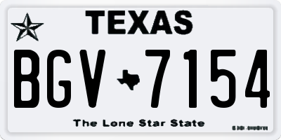 TX license plate BGV7154