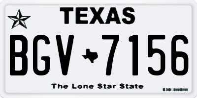 TX license plate BGV7156
