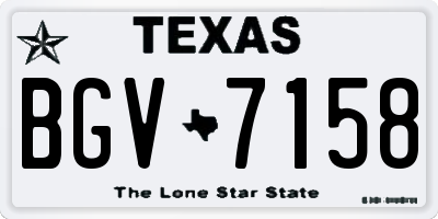 TX license plate BGV7158
