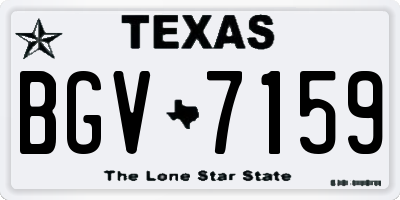 TX license plate BGV7159
