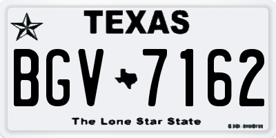 TX license plate BGV7162